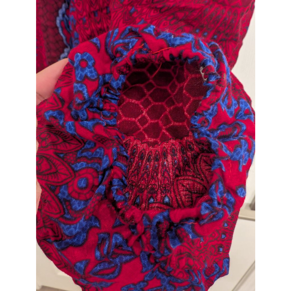 Boho Magenta & Royal Blue Mandala Print Harem Pants | Drop Crotch Yoga Pants OS - Picture 4 of 5